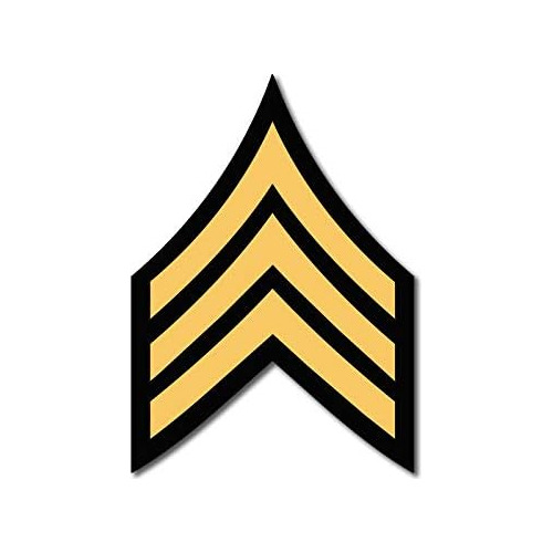 Calcomanía De Rango De Sargento Del Ejército De Ee. U...