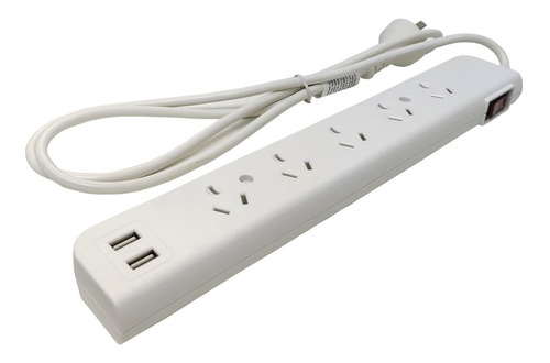 Zapatilla Prolongador Usb Doble 2.4a 5 Tomas 1.5 Mts Inteck