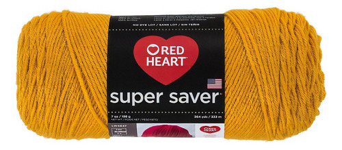 Estambre Acrílico Liso Super Saver Red Heart Coats Color 0321 Gold