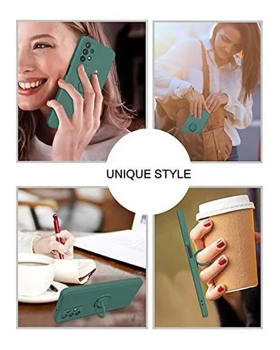 Funda Para Samsung A32 5g De Silicona Anillo 360 - Verde
