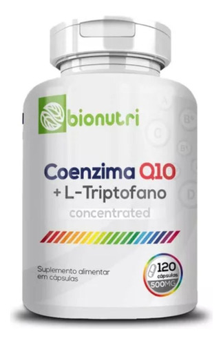 Coenzima Q10 + L Triptofano 150 Capsulas 500mg Antioxidante