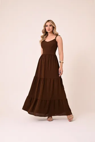 Vestido Feminino Longo 3 Marias Ajustável Lastex Casual