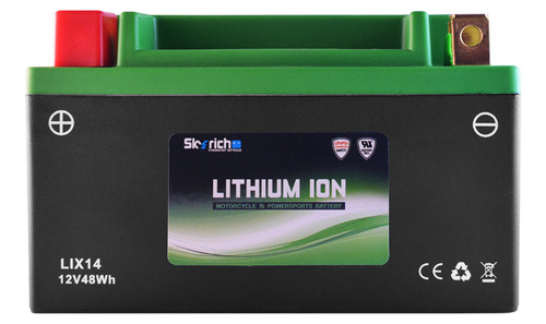 Bateria De Litio Skyrich P/ Moto Lix14 Libre Mantenimiento.