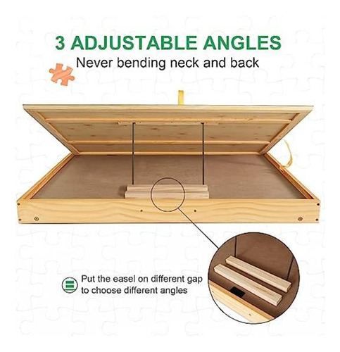 All4jig Mesa De Rompecabezas Portátil Con Patas, 1500 Piezas