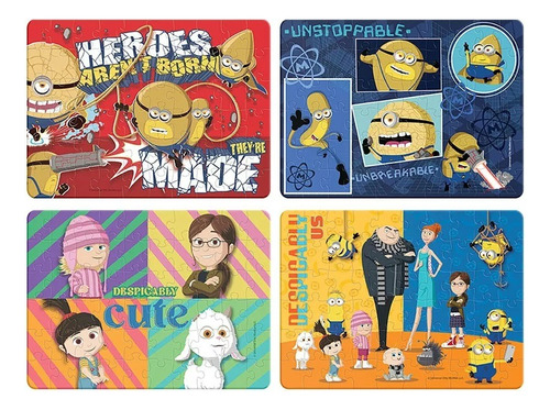 Rompecabezas 4 En 1 Mi Villano Favorito 4 Puzzle 60 Piezas