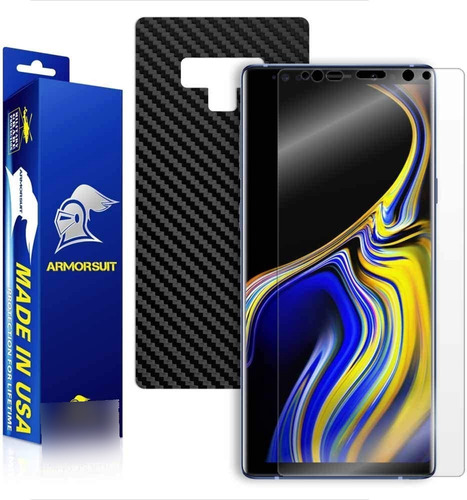 Protector Film Armorsuit Samsung Galaxy Note 9 + Blk Carbon