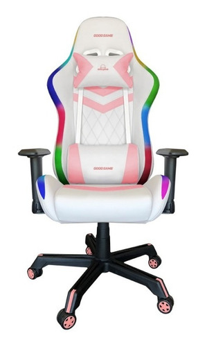 Silla Gamer Reclinable Con Luz Rgb Artic White