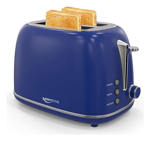 Toaster Keenstone Tostadora Retro De Acero Inoxidable Con 2.