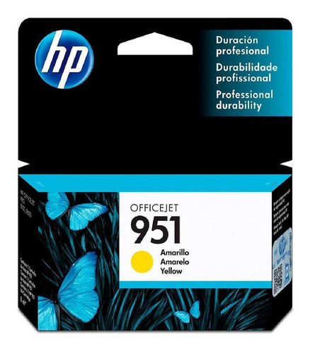 Imagen 1 de 6 de Cartucho De Tinta Hp 951 Amarillo Original Cn052al Pr
