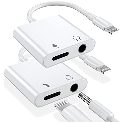 Adaptador De Auriculares Para iPhone, Paquete De 2 [certific