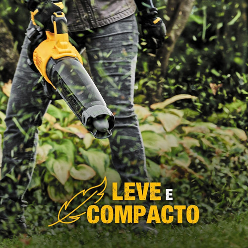 Soprador De Folhas Com 2 Bateria E Carregador 20v Max Dewalt