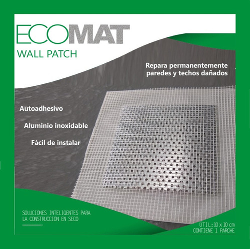 Parche Auto-adhesivo Para Durlock 10x10 Reparador Ecomat