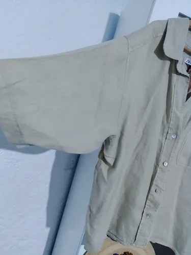 Camisa beige mujer zara hotsell