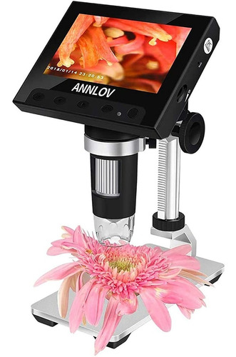 Microscopio Digital Lcd, Annlov 4.3 Pulgadas Usb 50x-1000x