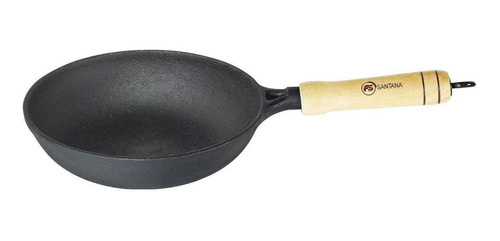 Frigideira Wok Ferro Fundido Santana 20 Cm