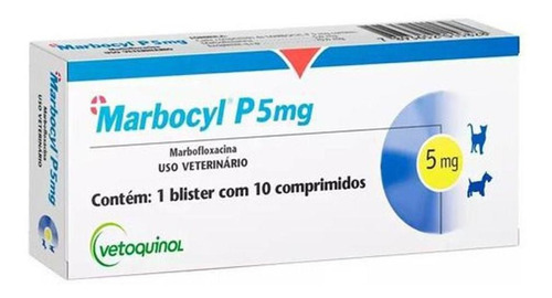 Marbocyl P 5mg Para Cães 10 Comprimidos