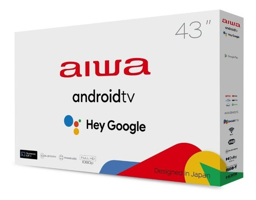 Imagen 1 de 2 de Televisor Smartv Aiwa 43 Pulgadas Android Tv