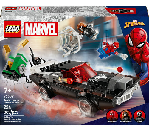 Kit Lego Marvel Spider-man Vs. Venom Un Auto Deportivo 76309 254 Super Heroes Marvel