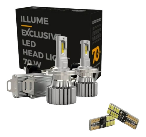 Kit De Led H4 Exclusive 70 Watts Illume Con T10 Gratis 