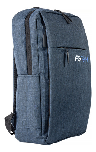 Mochila Porta Notebook Urbana Ejecutiva Porta Usb Reforzada Color Azul Linea Metro Fg Tech