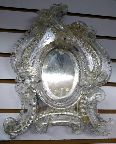 Espejo Veneciano, Original , Antiguo , Guarda De Cristal ...