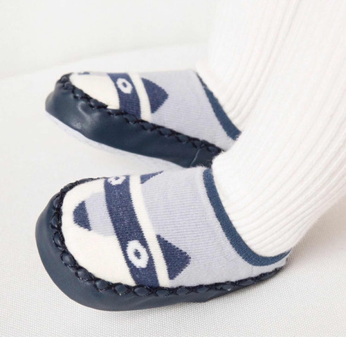 Imagem 2 de 8 de 3 Pares Meia Solado Infantil Conforto E Segurança Para Bebe