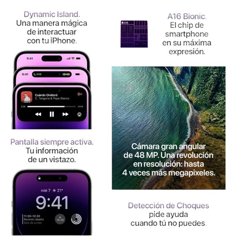 Apple Iphone 14 Pro Max 128 Gb Auriculares Y Cargador Gold (Reacondicionado)