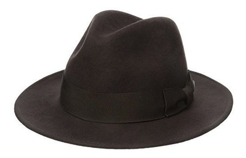 Sombrero Indiana Jones - Fedora Interior De Fieltro De Lana 