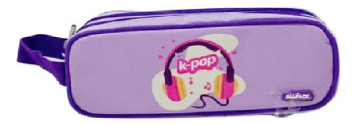 Estuche Escolar Morado Para Niñas K-pop Tres Cierres Artidix