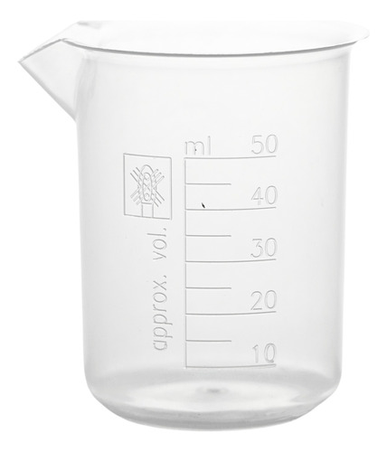 Vaso De Precipitado Graduado Plastico (pp) De 50ml 6 Piezas