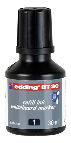 Tinta De Recarga Edding Bt30 Borrable Negra 30 Ml X1 Und