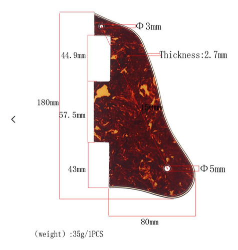 Pvc Pick Guard Anti-scratch Para Ess335 500