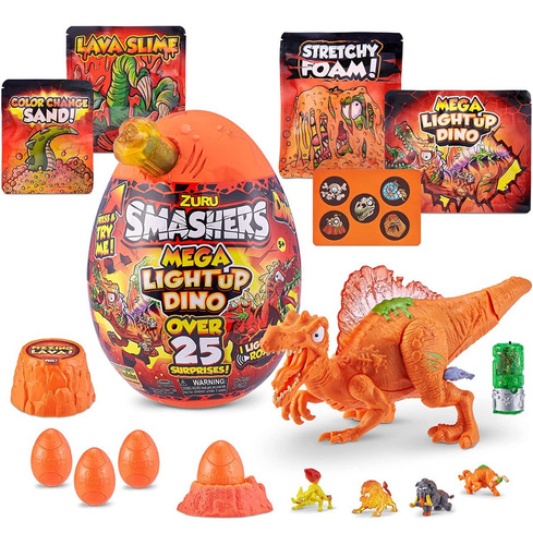 Huevo Sorpresa De Dino Mega Light De Smashers Con Sorpresas