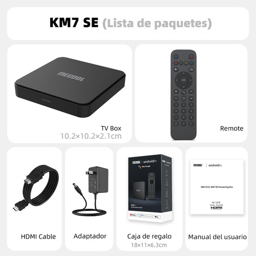 Caja De Tv Mecool Km7 Se Android 11 2+32g 4k Con Transmisión