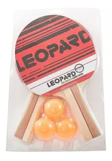 Set Ping Pong 2 Paletas + 3 Pelotas Leopard Tenis Mesa Cke