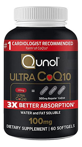 Qunol Ultra Coq10 100 Mg Cápsulas Blandas - 3 Suplementos D