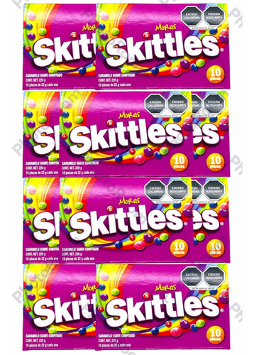 Skittles Mora Caramelo Suave Mars 2.86 Kg 130 Pz 22 G C/u 