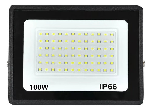 Kit 5 Refletor Led 100w Holofote Bivolt Prova Dágua Luz Frio