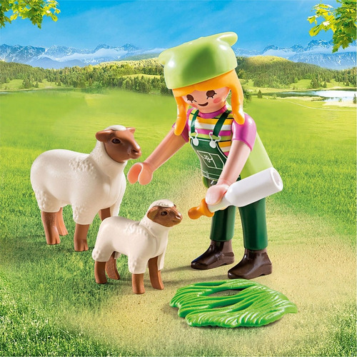 Imagen 5 de 10 de Playmobil Special Plus 9356 Granjera Con Ovejas Intek Manias