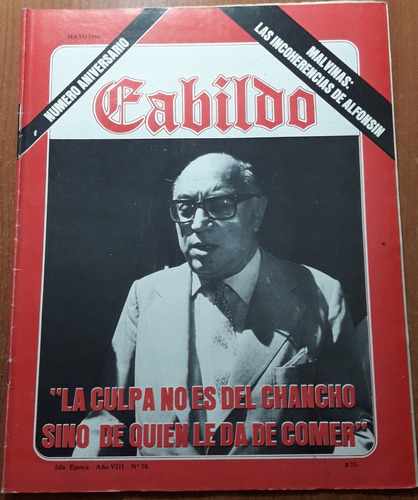 Revista Cabildo N°76   Mayo De 1984   Malvinas