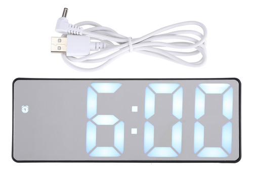 Reloj Despertador Digital Bocina Bluetooth Negro Y Radio Fm,Despertador espejo