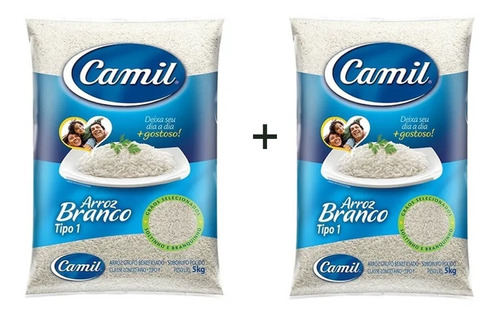 2 Arroz Branco Camil Tipo 1 - Promoção 2 Sacos   = 10kg