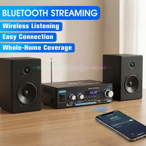 Amplificador Estéreo Fosi Audio Bt20a Pro Bluetooth 5.0 Negro 12v