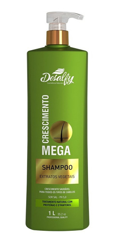 Shampoo Mega Crescimento Vegetal 1lt Desalfy Hair