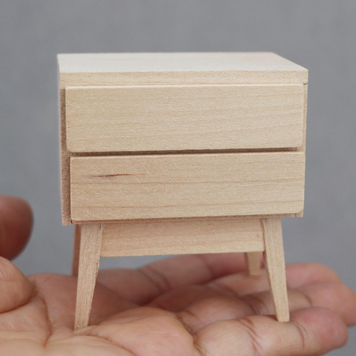 Mini Mesita De Noche Para Casa De Muñecas, Mueble Modelo,