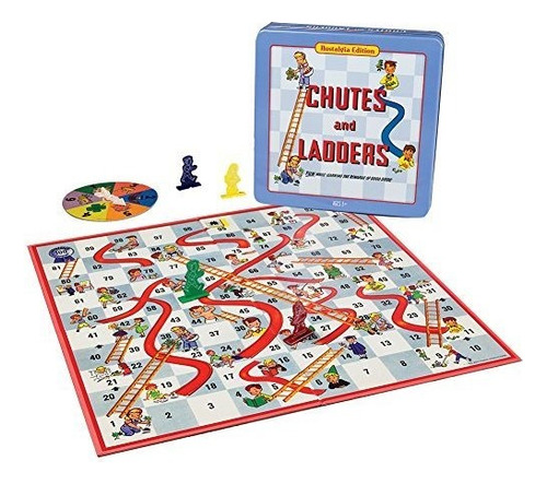 Juego De Mesa De Lujo Chutes And Ladders En Lata De C