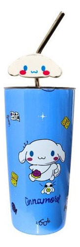 Vaso Térmico Hello Kitty Kuromi My Melody 600ml Con Popote