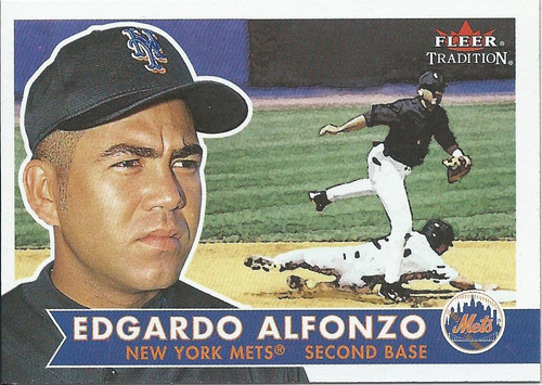 Barajita Edgardo Alfonzo Fleer 2001 #6 Mets New York