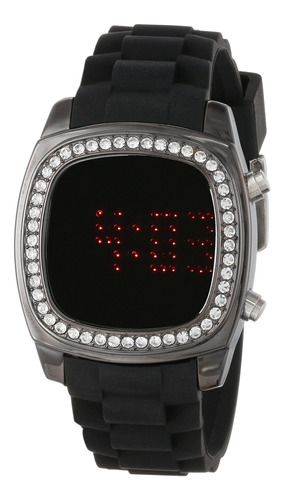 Reloj Mujer Tko Tk571-bk Cuarzo 40mm Pulso Negro En Caucho