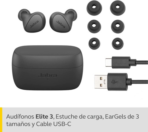 Imagen 3 de 7 de Jabra Elite 3 Auricular Inalambrico True Wireless 28hs Bat